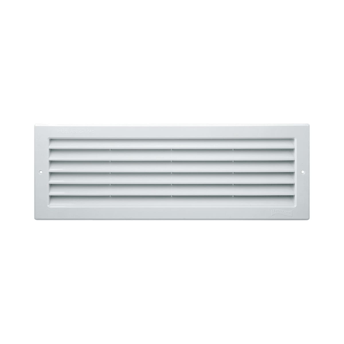 Bricocenter RECTANGULAR RECESSED VENTILATION GRILLE FOR DOORS HOLE MM 336X96 WHITE PLASTIC