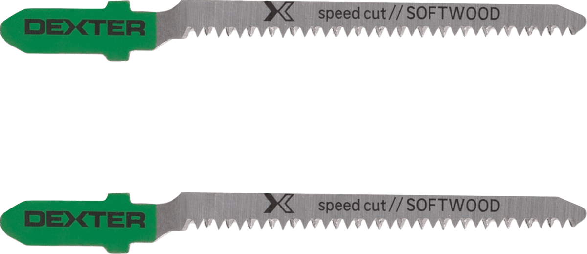T-SAW BLADE FOR WOOD CURVED CUTS FINE TOOTHING 1.5-15 MM, 2 PIECES