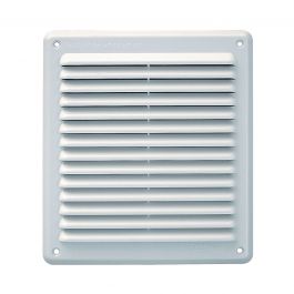 VENTILATION GRILLE Q. RECT. UN. W/SPRING 204X230 WHITE PLASTIC X PIPES DIA UP TO 200MM