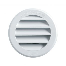ROUND RECESSED VENTILATION GRILLE W/MESH HOLE 77 MM PLASTIC WHITE