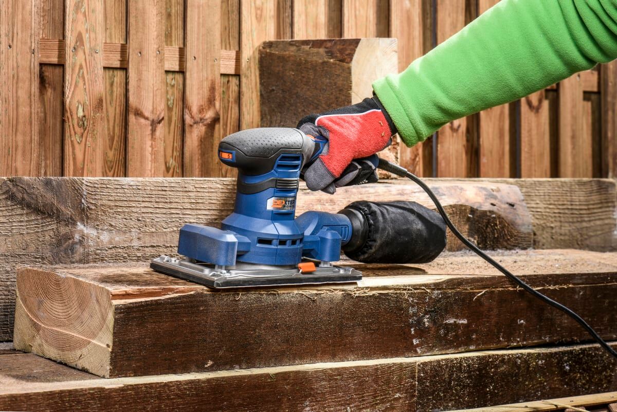 DEXTER ORBITAL WOOD SANDER ABRASIVE 115X280 MM PERFORATED, GRIT 180,5 PIECES