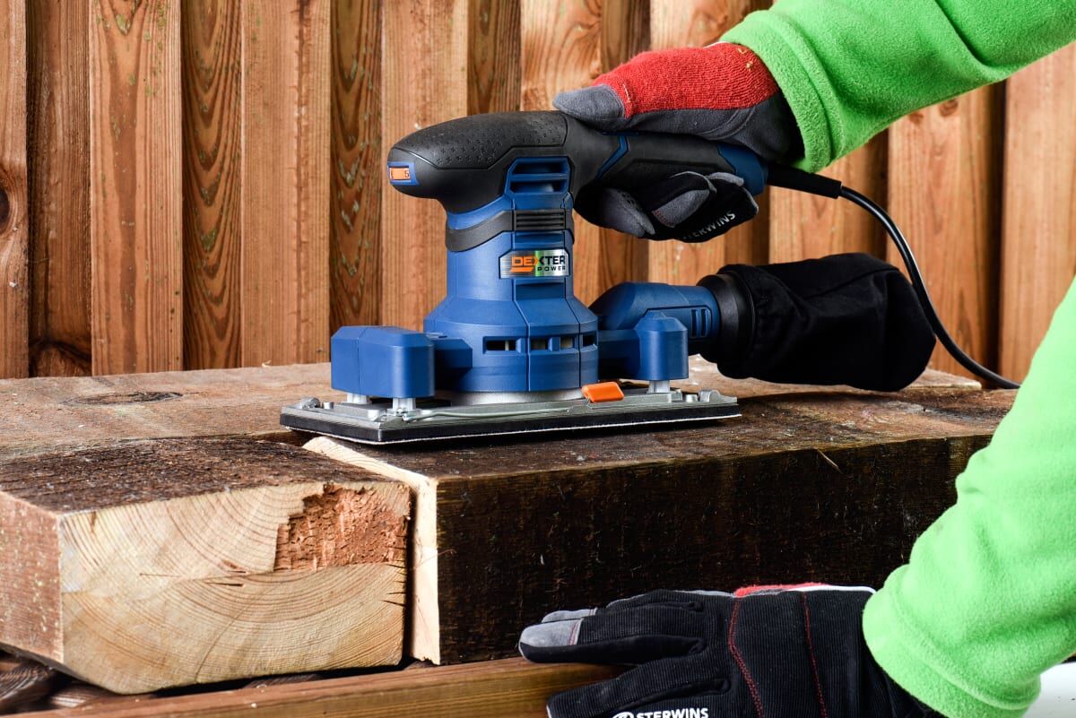DEXTER ORBITAL WOOD SANDER ABRASIVE 115X280 MM PERFORATED, GRIT 120,5 PIECES