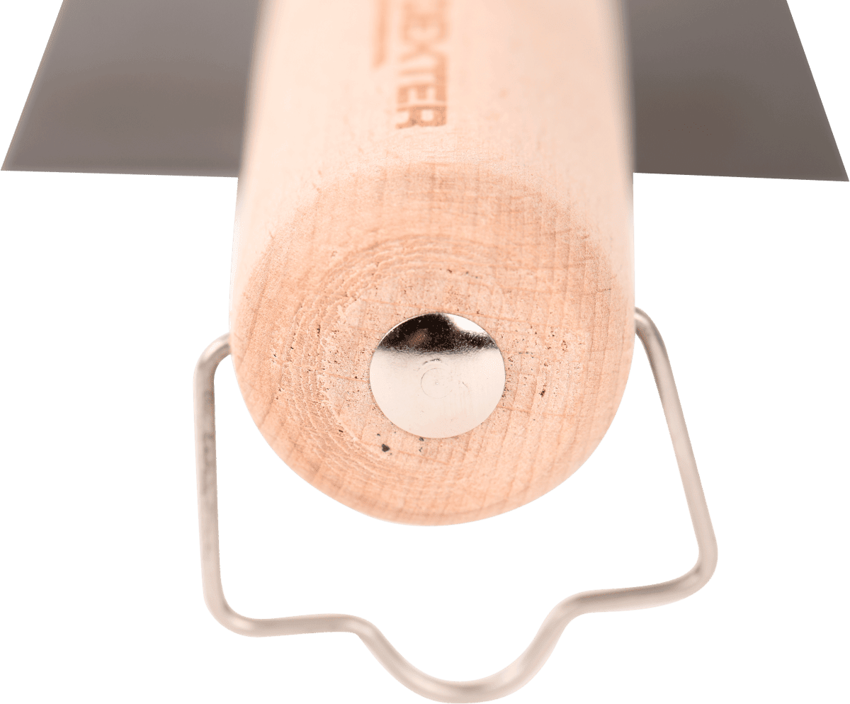 TROWEL 20 CM DEXTER STEEL SQUARE TIP WOODEN HANDLE