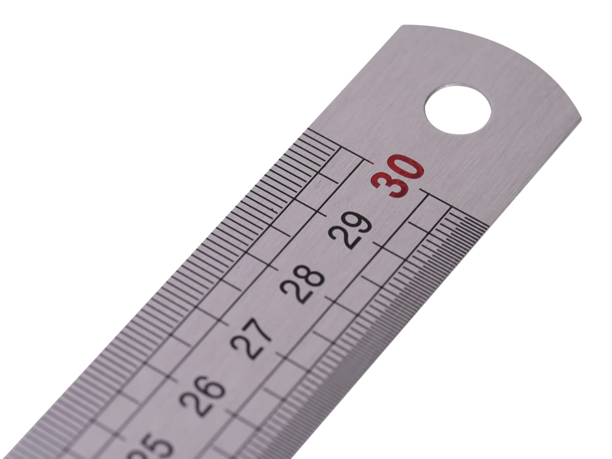 DEXTER STAINLESS STEEL RULER, 300 MM