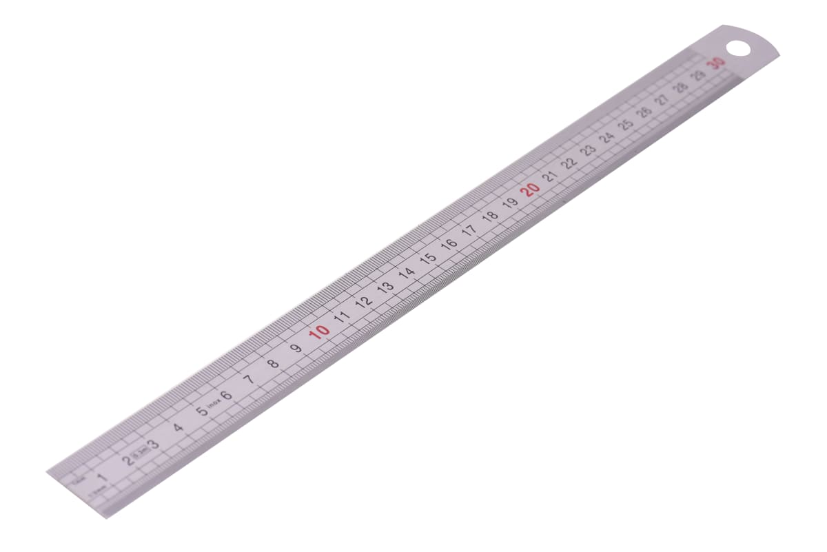 DEXTER STAINLESS STEEL RULER, 300 MM
