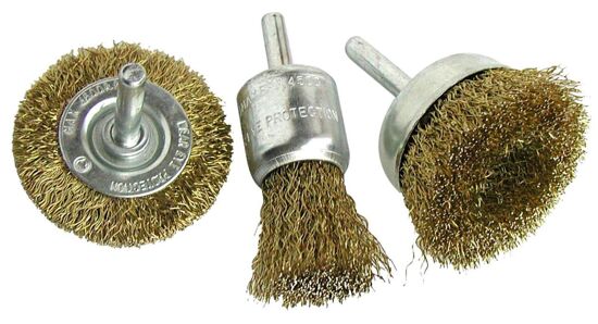 SET 3 STEEL DRILL BRUSHES DIAM2