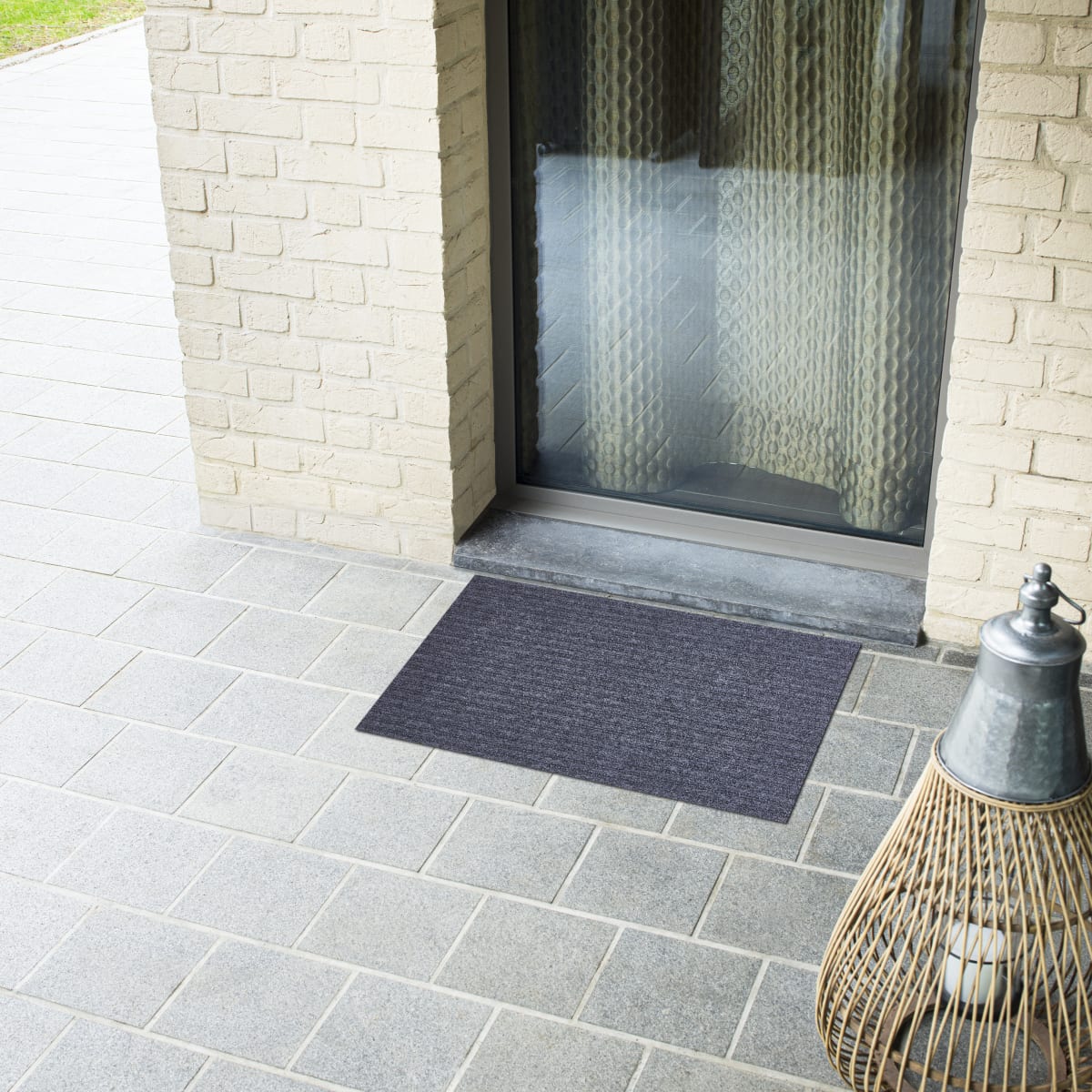 DOORMAT JEAN GRAY 33X55 CM POLYESTER