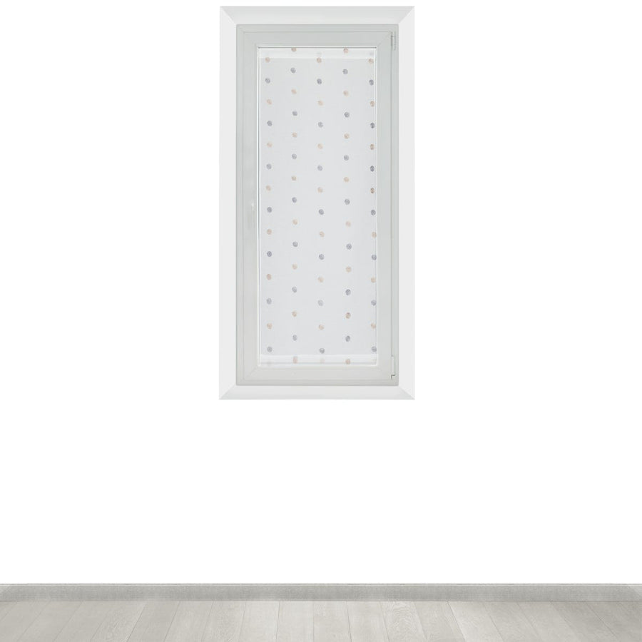 Bricocenter CHLOE CURTAIN WHITE WITH BRONZE POLKA DOTS 60X140 CM