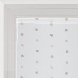 CURTAIN CHLOE WHITE WITH BRONZE POLKA DOTS 60X240 CM