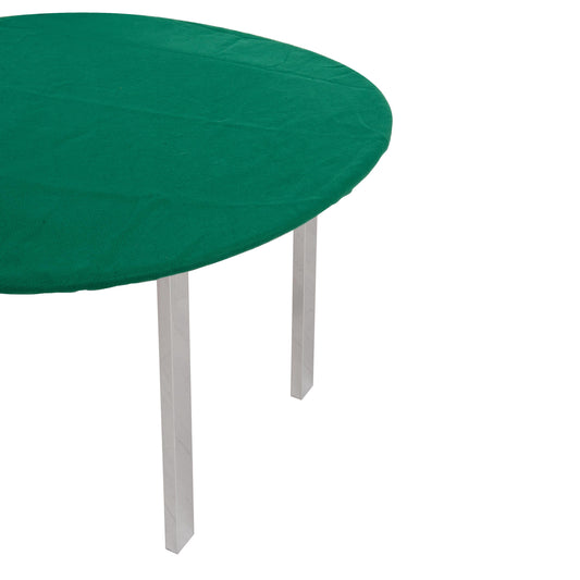 Green fleece cloth with elastic, 140 cm in diameter