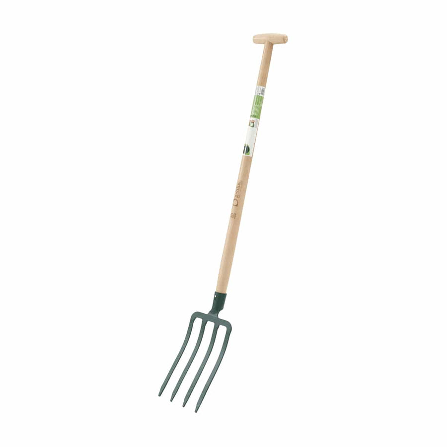 Bricocenter GEOLIA FORGED STEEL 4-TINE SPADING FORK WITH PEFC BEECH HANDLE 110CM