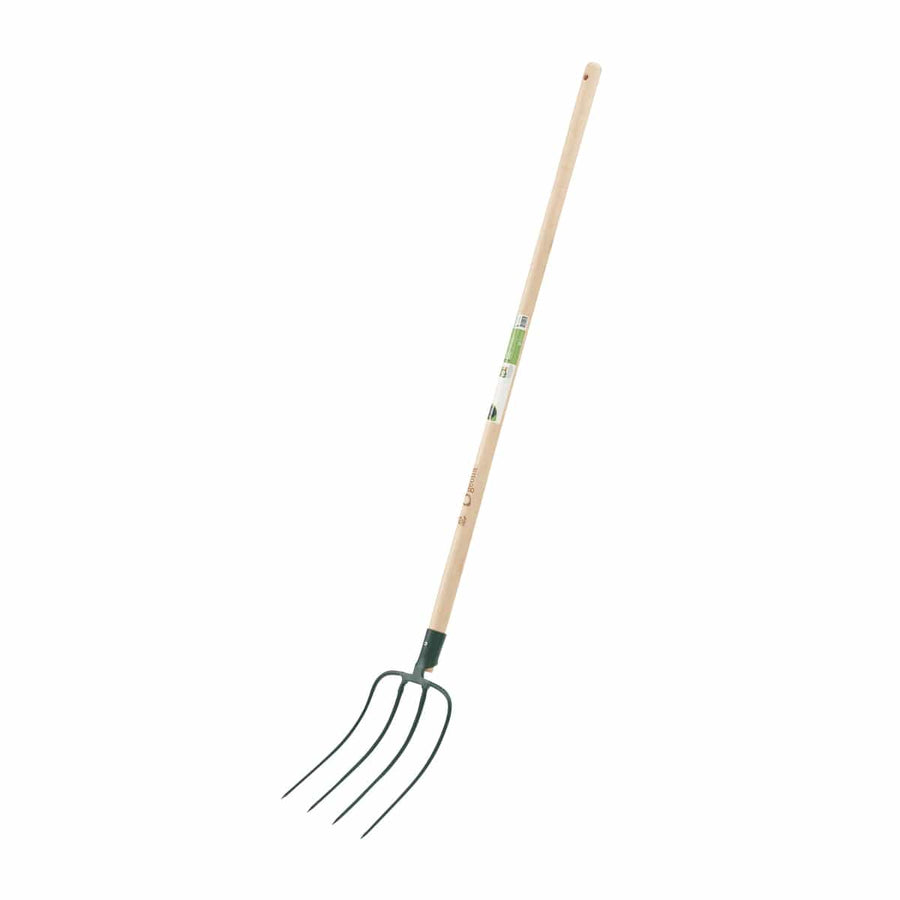 Bricocenter GEOLIA FORGED STEEL 4-TINE FORK WITH PEFC BEECH WOOD HANDLE 130CM