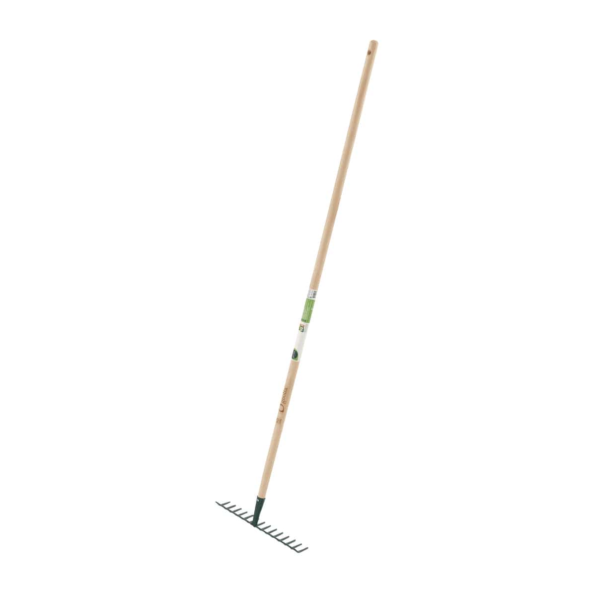 Bricocenter GEOLIA RAKE 14 TEETH METAL WITH BEECH WOOD HANDLE PEFC 150 CM