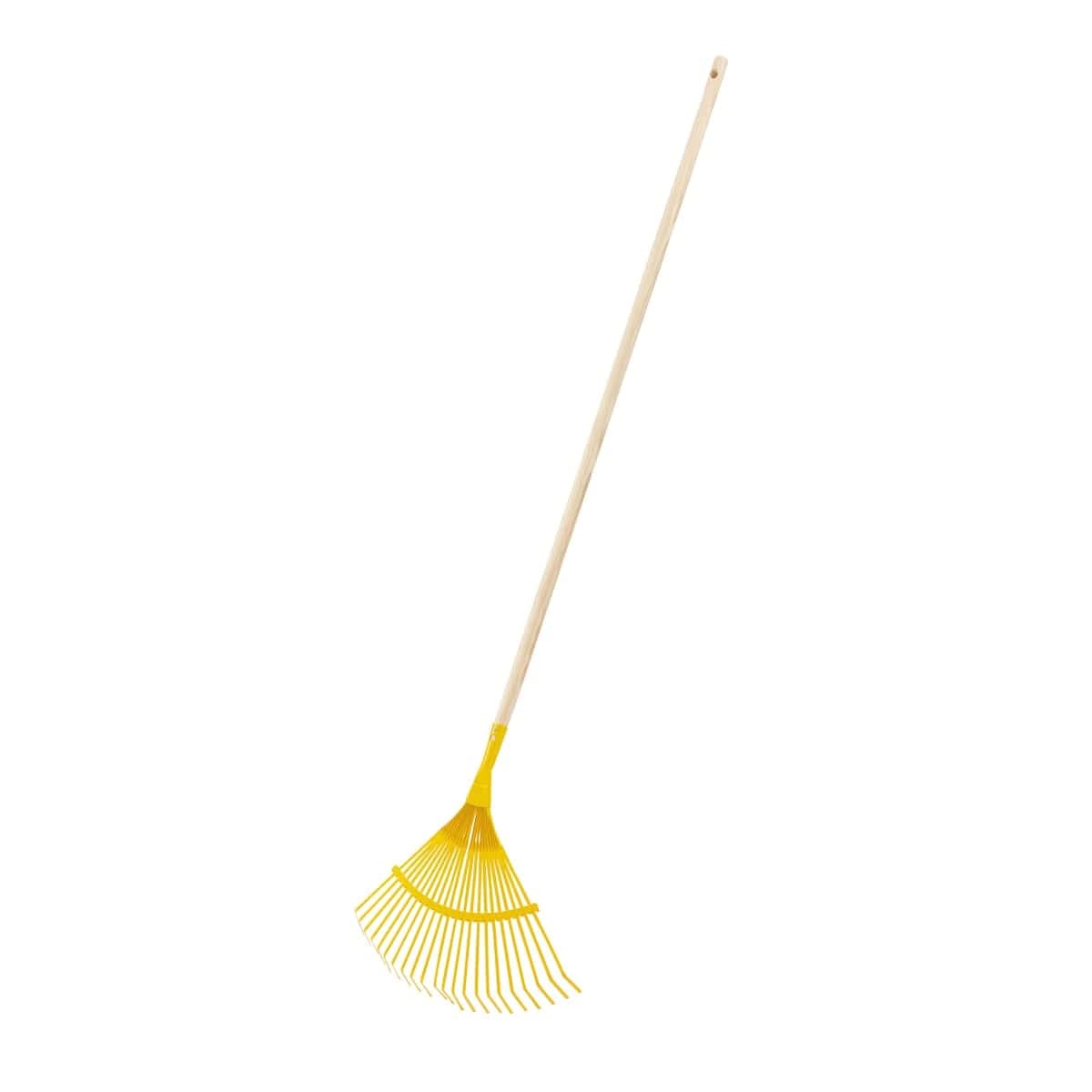 Bricocenter LEAF BROOM 22 TEETH METAL WITH PEFC PINE WOOD HANDLE 120 CM