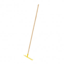 14-TEETH METAL RAKE WITH PEFC PINE WOOD HANDLE 130 CM