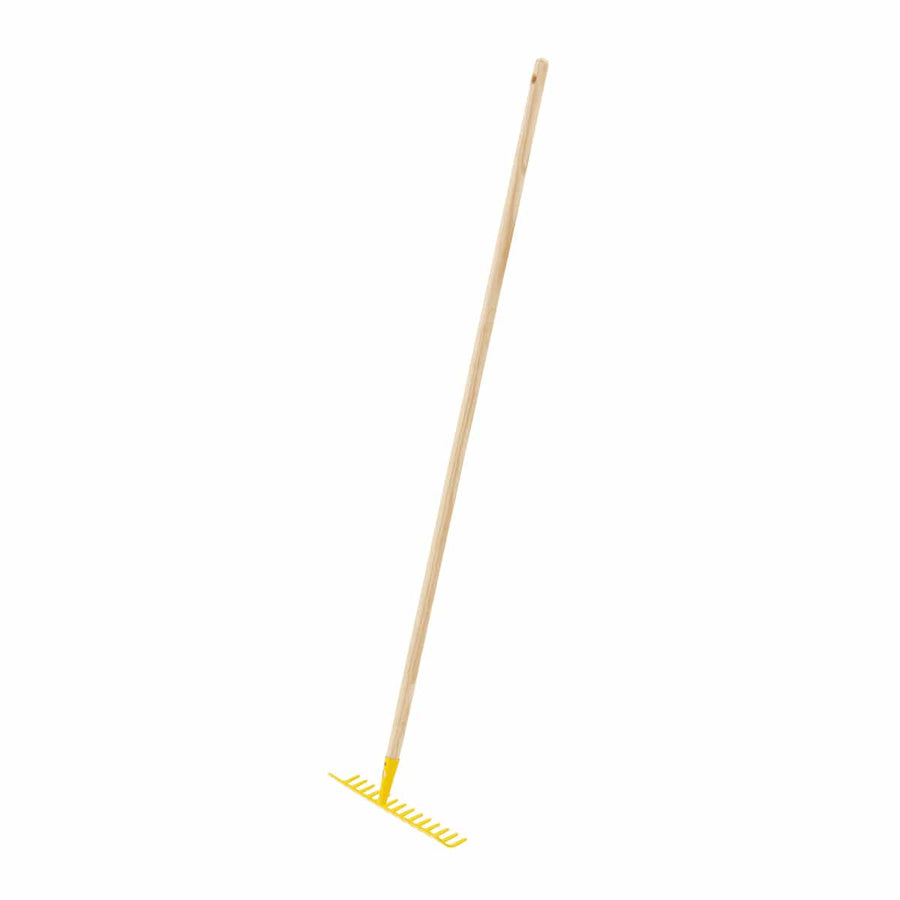 Bricocenter 14-TEETH METAL RAKE WITH PEFC PINE WOOD HANDLE 130 CM