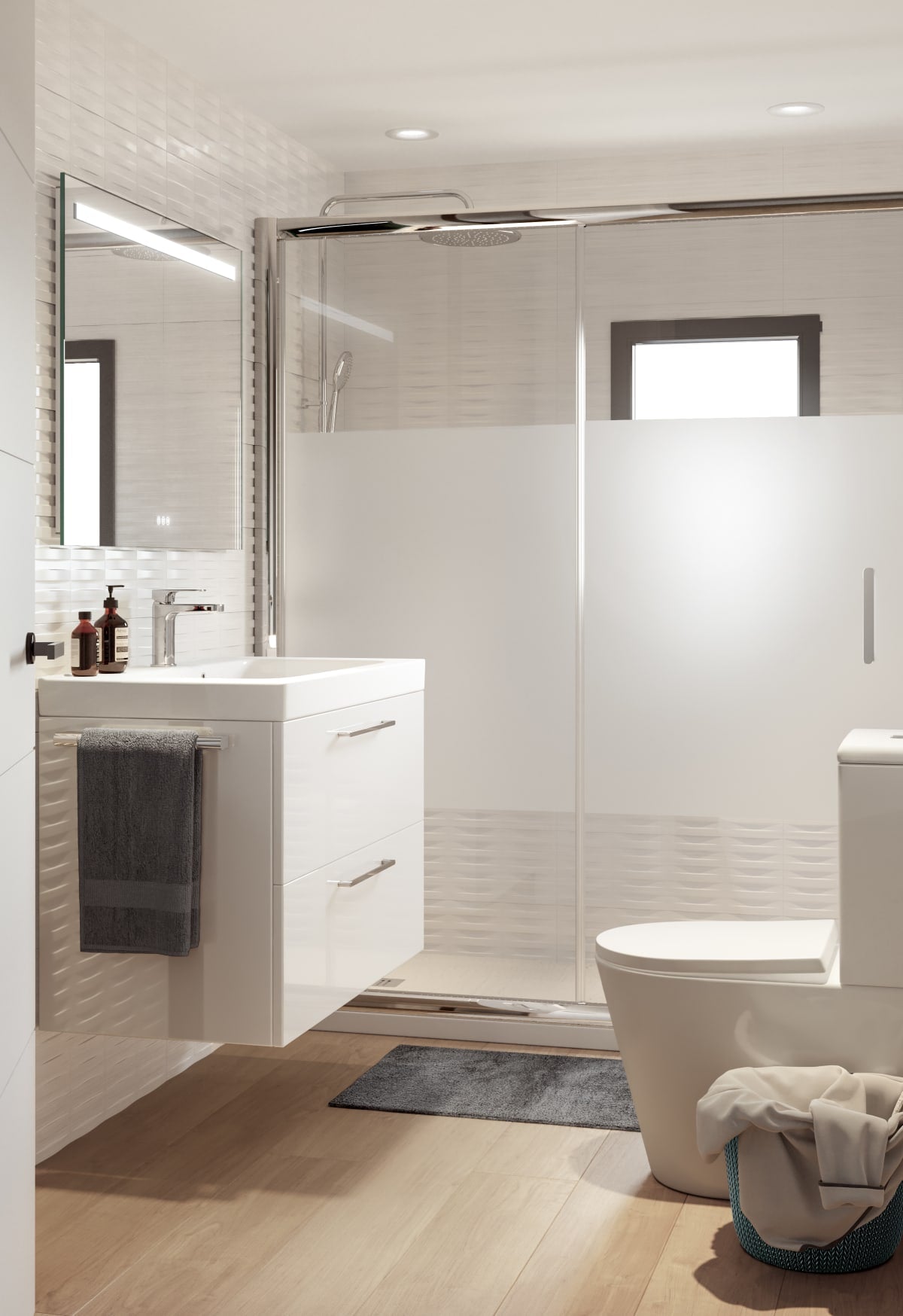 REMIX MATT WHITE SHOWER TRAY70X160