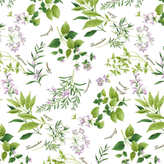 *Erbolario oilcloth tablecloth with non-woven backing, 140 cm high