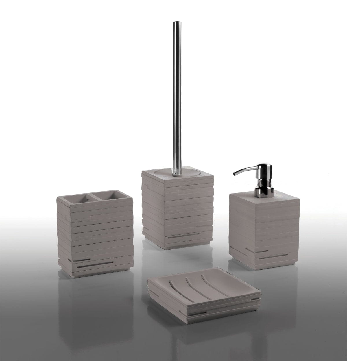 GREY SQUARE TOILET BRUSH HOLDER