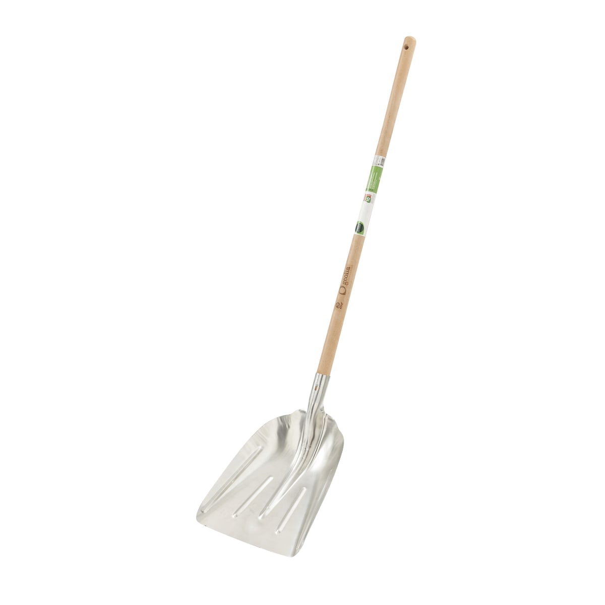 GEOLIA ALUMINIUM SNOW SHOVEL WITH BEECH WOOD HANDLE 110CM