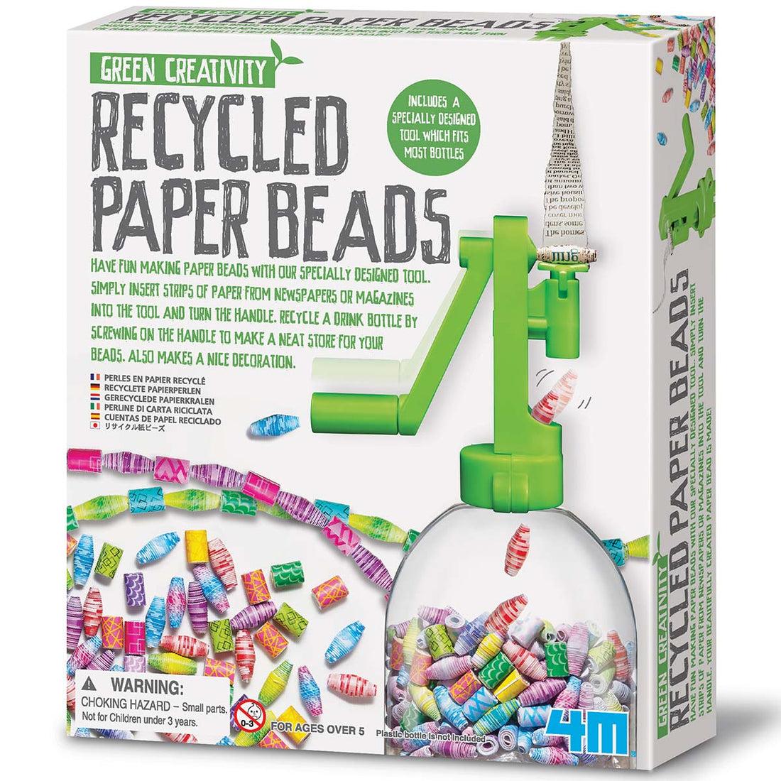 Beads with recycled paper