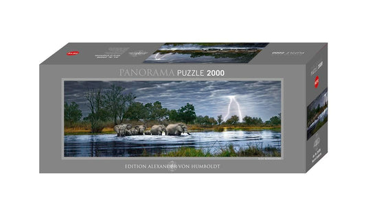 Toys Puzzle 2000 pz Panorama - Herd of Elephants, Edition Humboldt