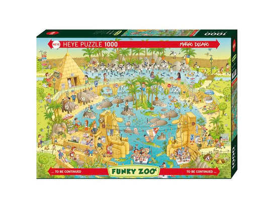 Toys 1000 Piece Puzzle - Marino Degano: Funky Zoo, African Habitat