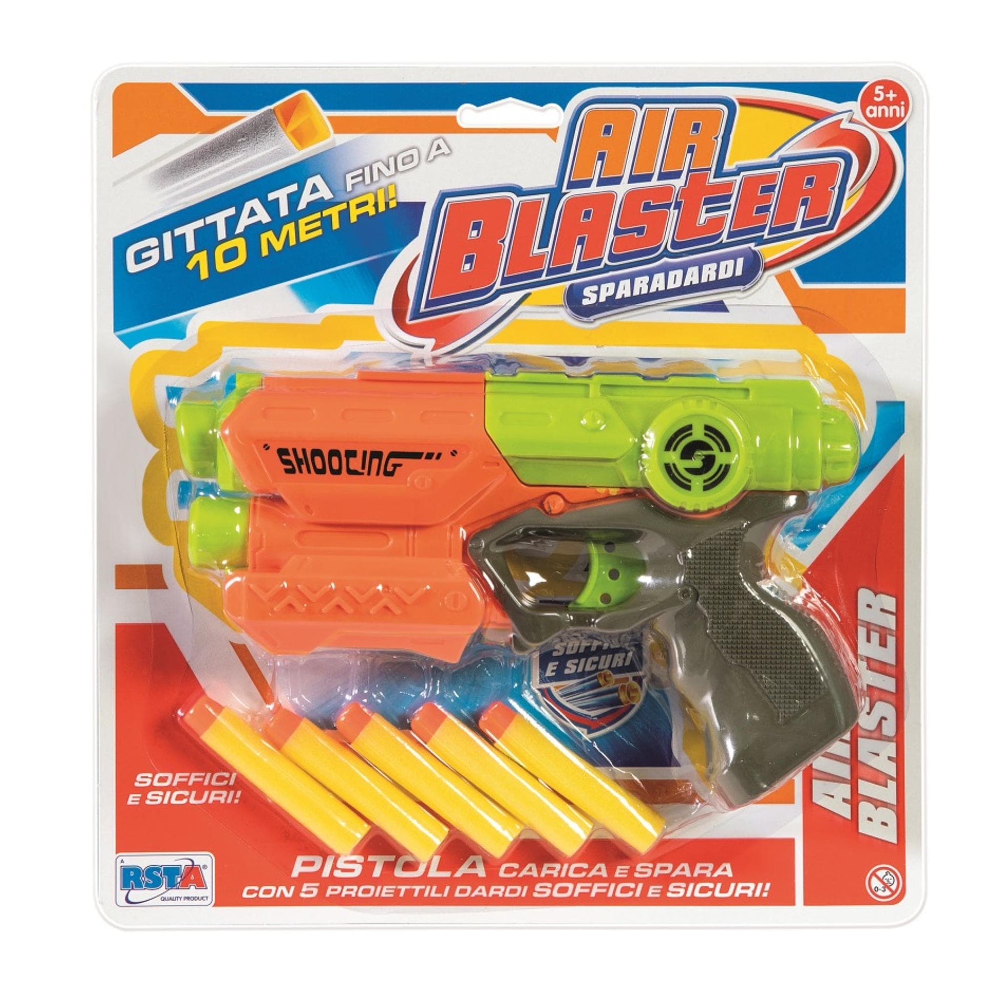 Toys SPARADARDI AIRBLASTER PISTOL WITH 5 DARTS 20 CM