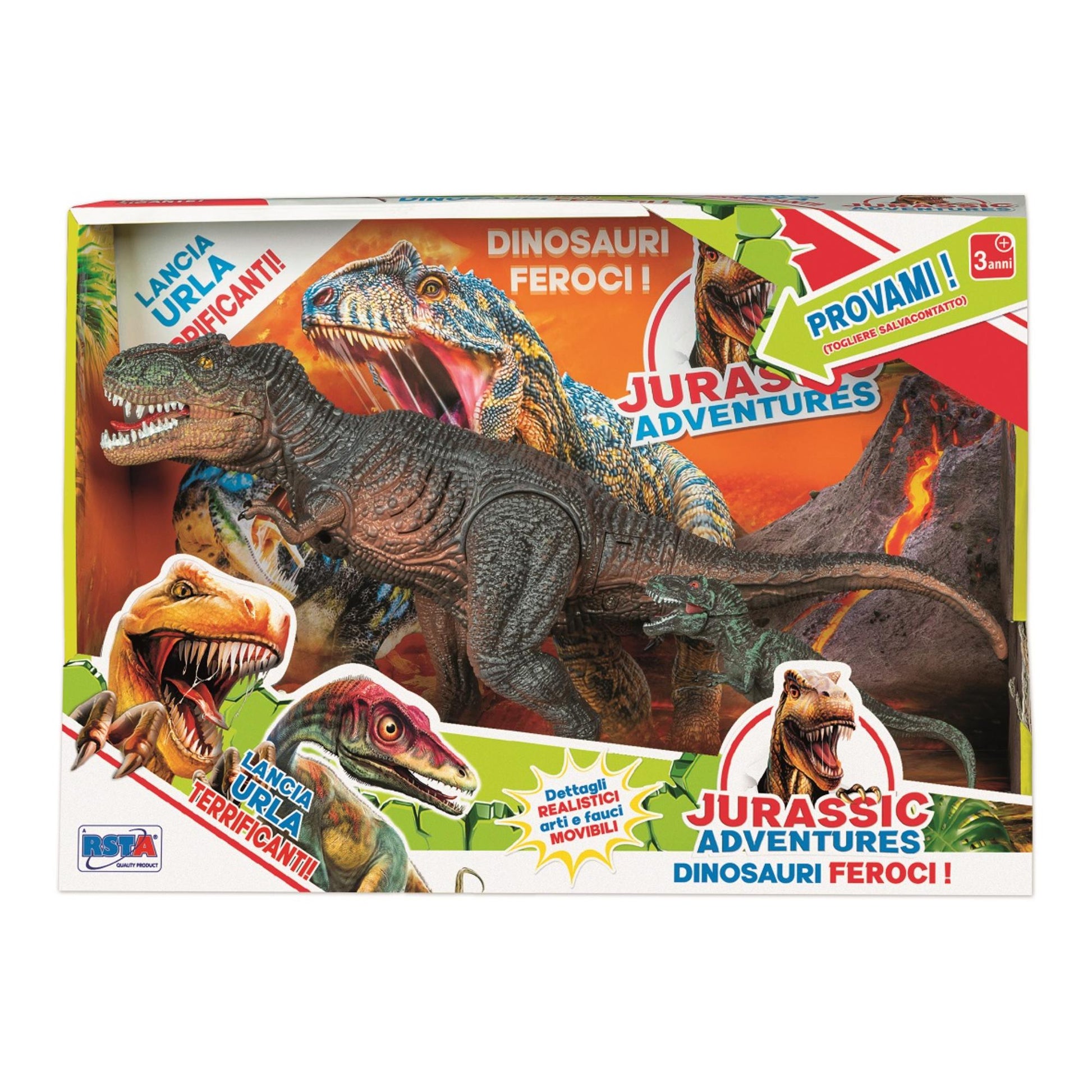 PLAYSET JURASSIC ADVENTURES 1 GRANDE+1 BABY VOCE