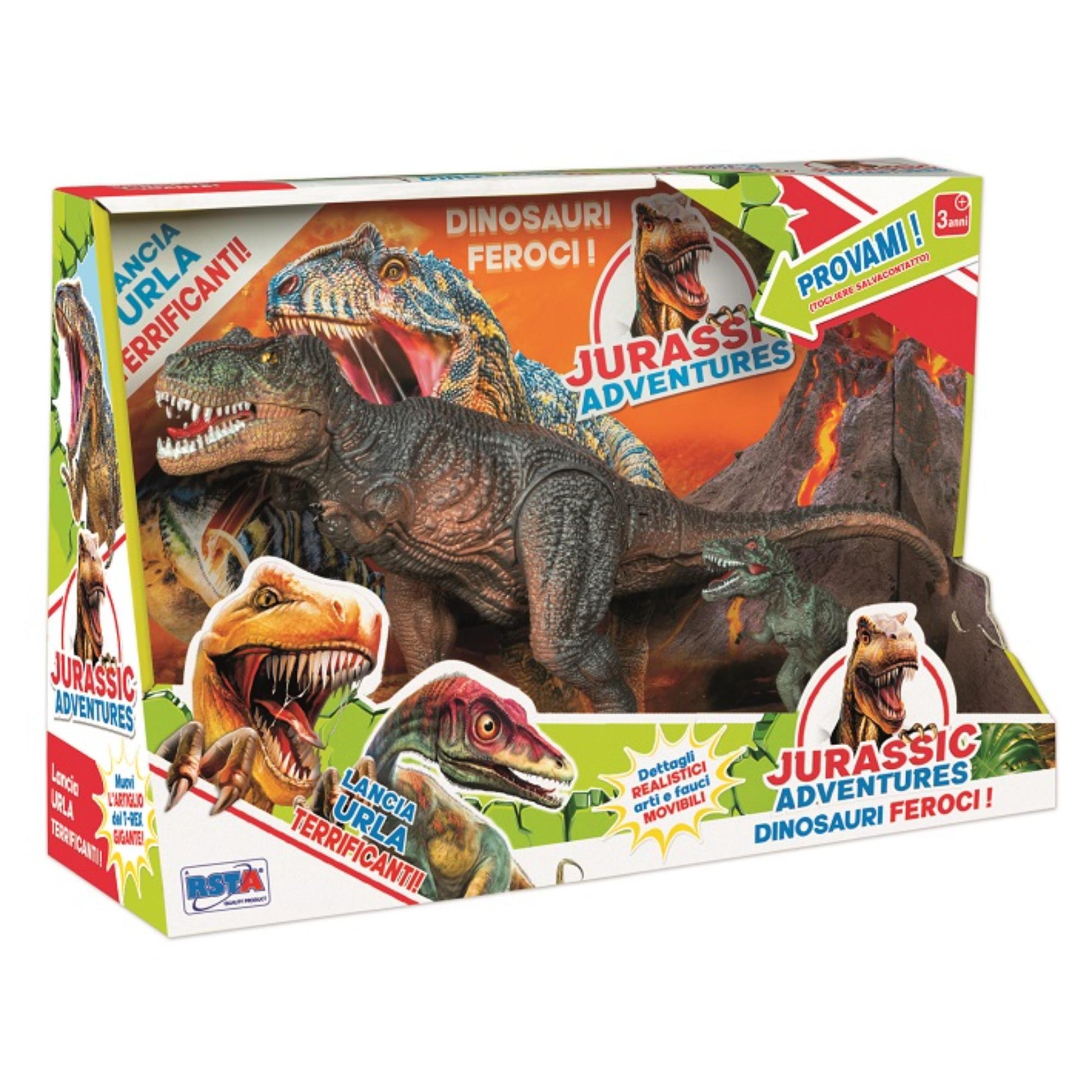 PLAYSET JURASSIC ADVENTURES 1 GRANDE+1 BABY VOCE