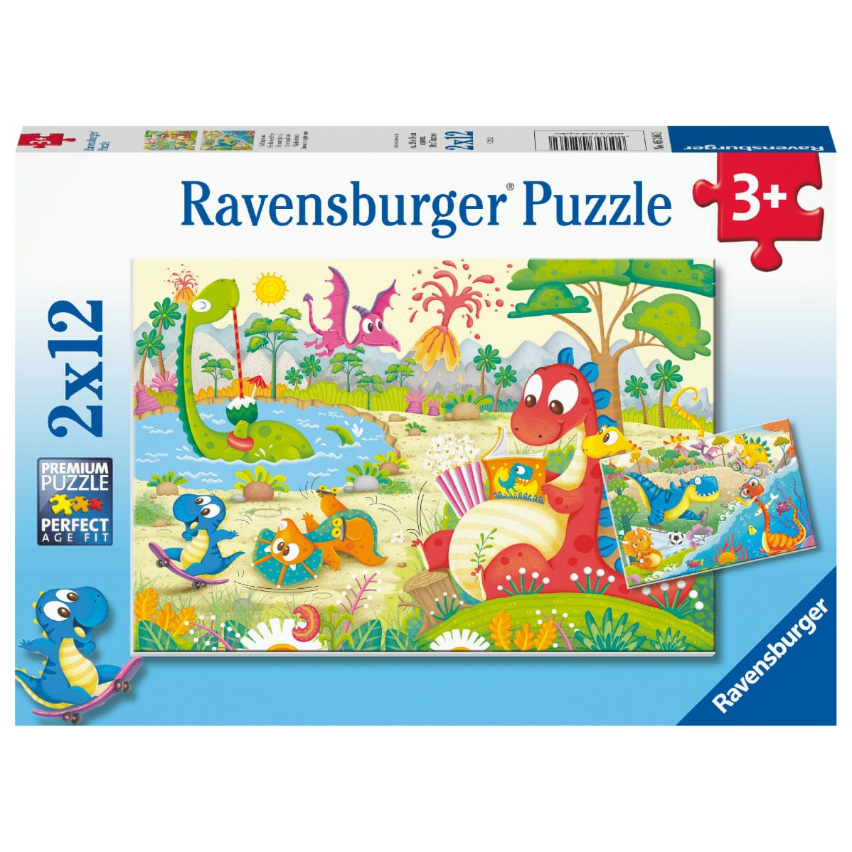 Toys 2 12 Piece Puzzles - Playful Dinosaurs