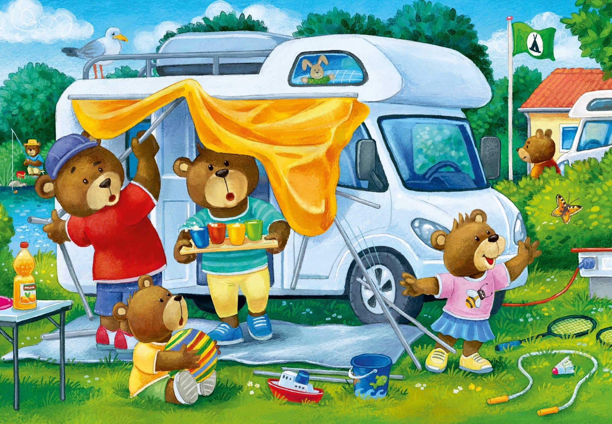 Toys 2 24 Piece Puzzle - Bears Family Goes Camping