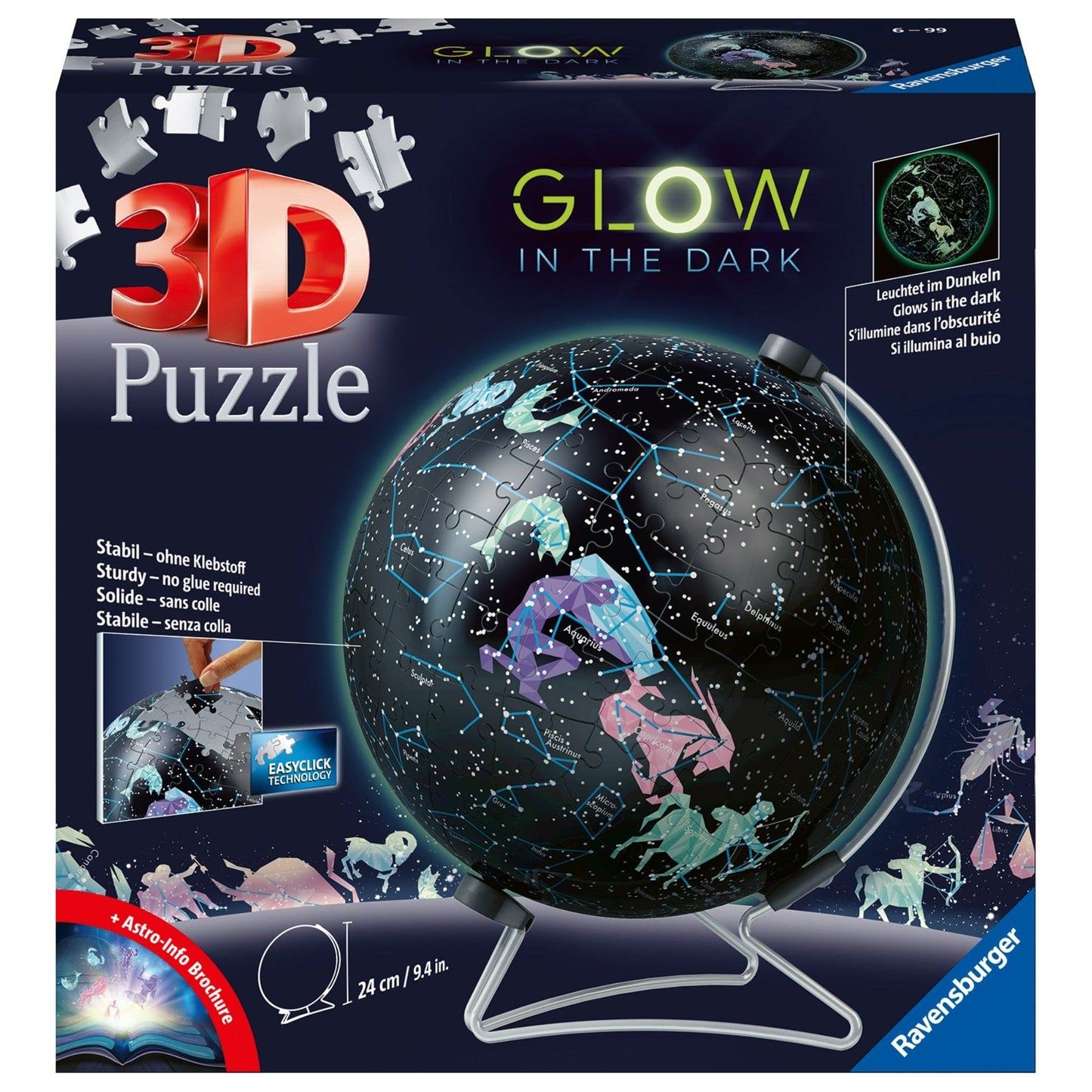 Toys Globe 180 pieces Glow in the dark Constellations