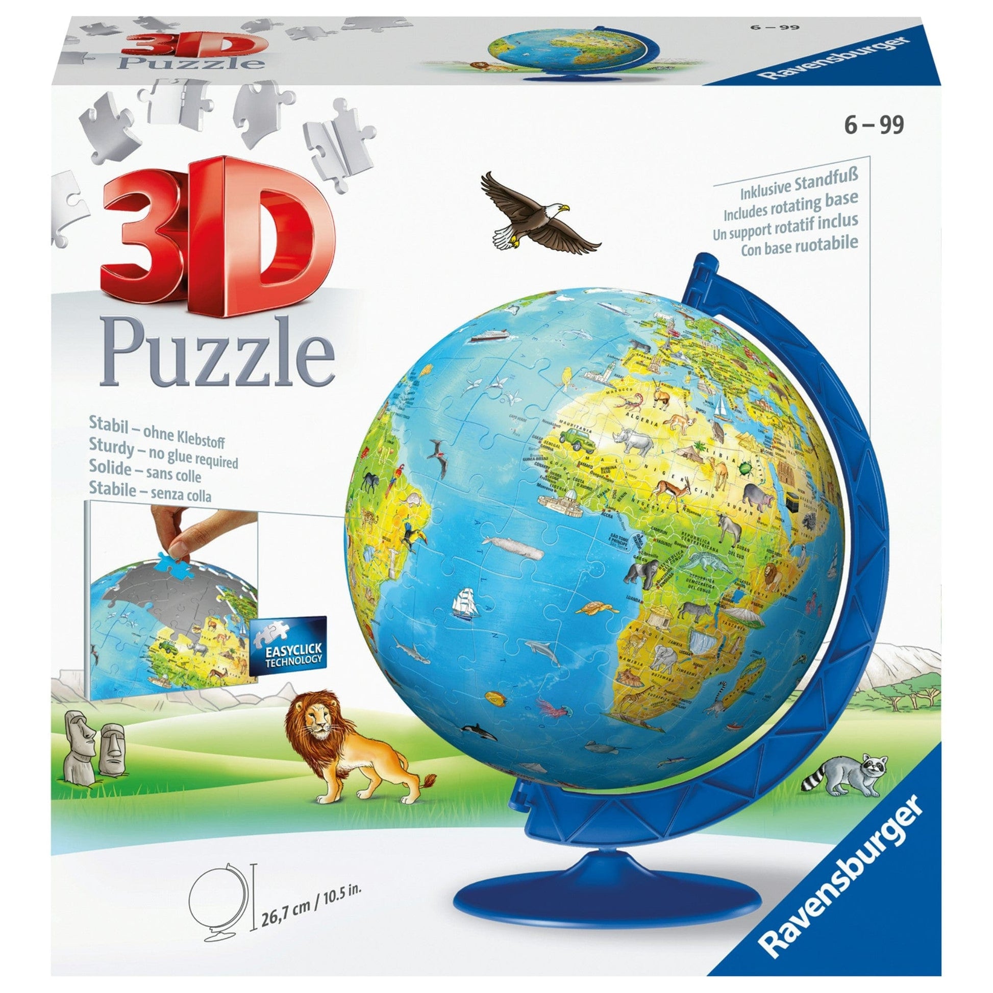 Toys 180 Piece 3D Puzzle - World Map