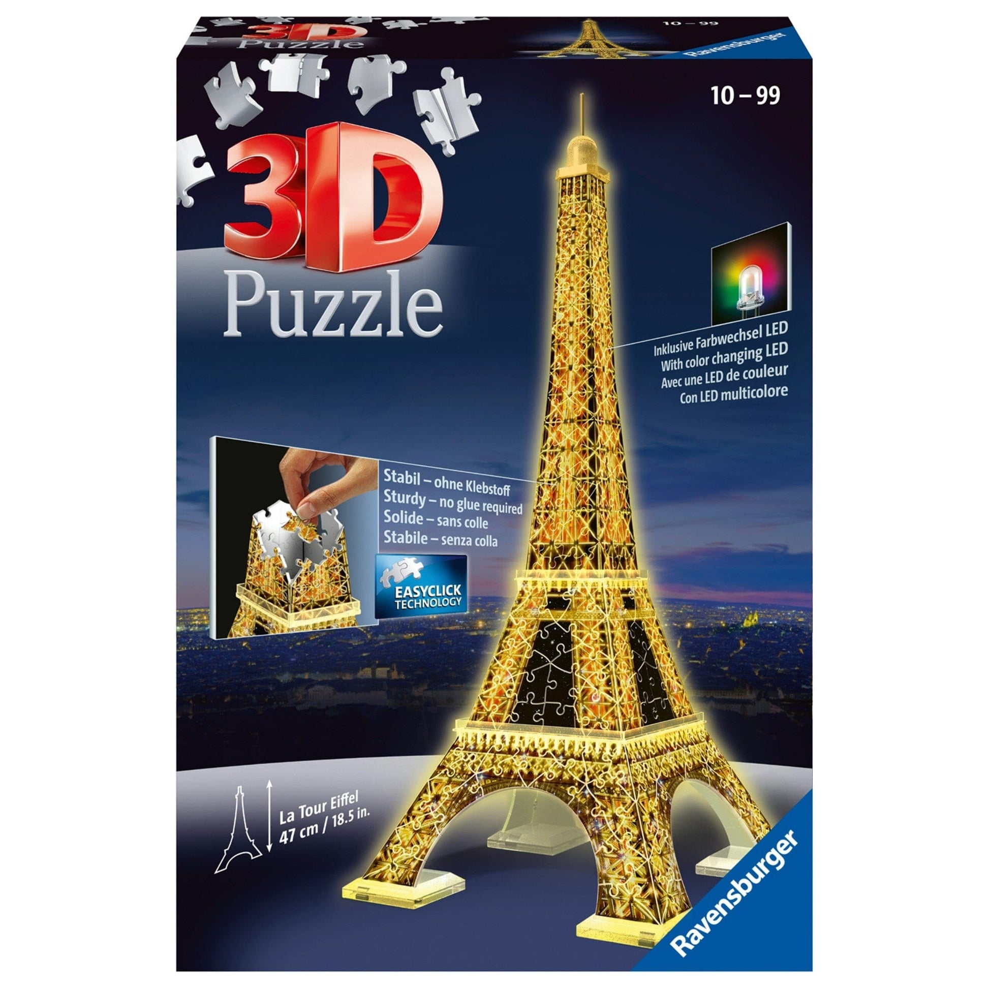 Toys Puzzle 3D da 216 Pezzi - Tour Eiffel Night Edition