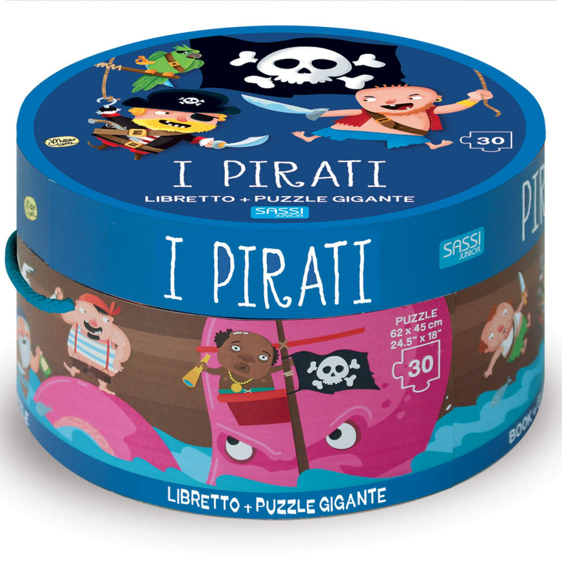 30 Piece Puzzle The Pirates New Edition (Round Box And Book Puzzle)