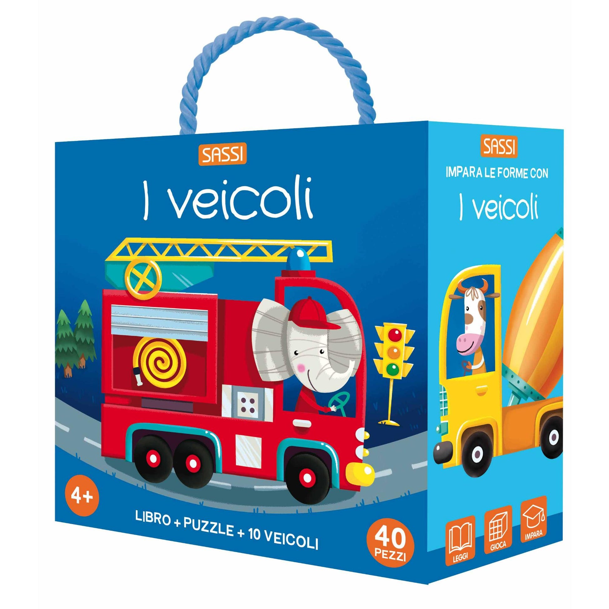 40 Piece Puzzle Book - Learn Shapes with: Vehicles