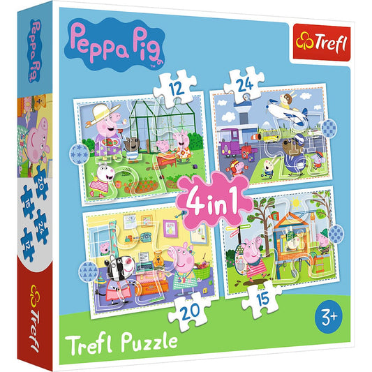 Toys Puzzles - 4in1 (12, 15, 20, 24) - Holiday reccolection / Peppa Pig