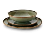 Casa COZY GREEN Green soup plate - set of 4 , H 6,5 cm - Ø 20 cm