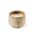 CERAMIC Candela in vaso beige, H 8 cm - Ø 9,5 cm