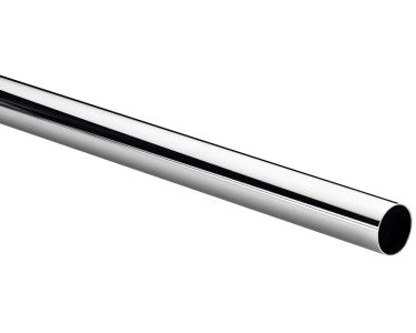 CHROMED WARDROBE TUBE DIAM 25MM LONG