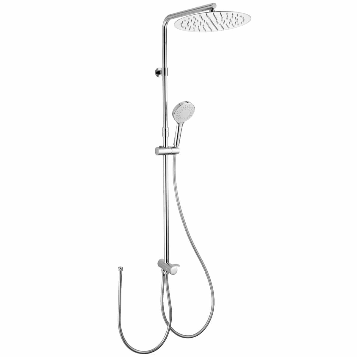 Bricocenter SHOWER KIT ICONS CHROME SHOWER HEAD DIAM. 30 CM SENSEA W/ DIVERTER