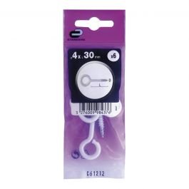 6 SCREW EYE PLASTIC-COATED STEEL B