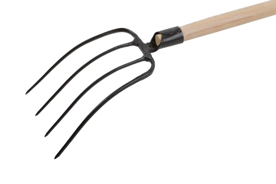 Bricocenter GEOLIA FORGED STEEL 4-TINE FORK WITH PEFC BEECH WOOD HANDLE 130CM