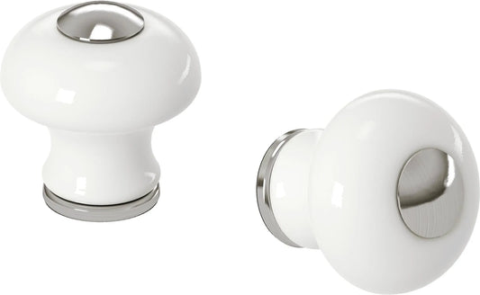 HISHULT Knob, Porcelain White, 23 mm (2-pack)