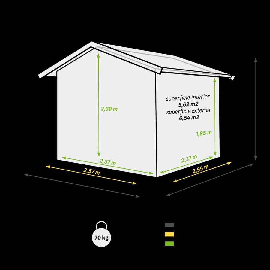 Bricocenter FACTOR PLAYHOUSE MOD.8X8 THICKNESS 16MM OUTER DIMENSIONS 255X248X243H FLOOR INCLUDED
