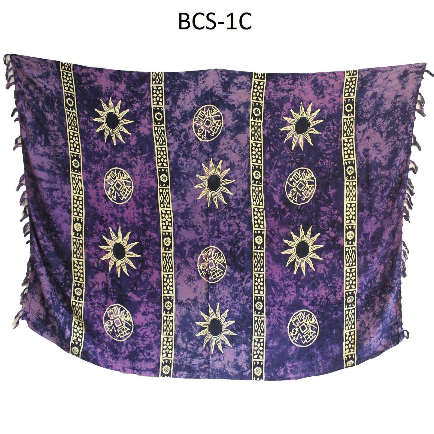 1x Bali Celtic Sarongs - Sun Symbols (4 Assorted Colours) - best price from Maltashopper.com BCS-01DS