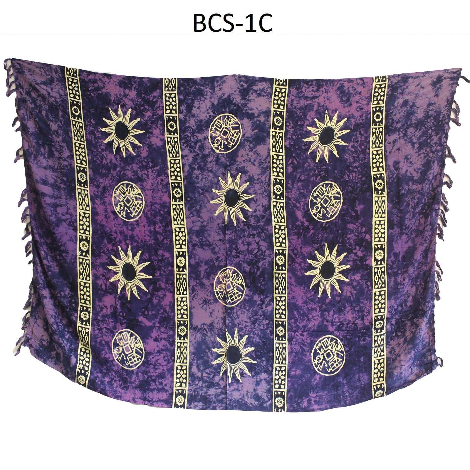 1x Bali Celtic Sarongs - Sun Symbols (4 Assorted Colours) - best price from Maltashopper.com BCS-01DS