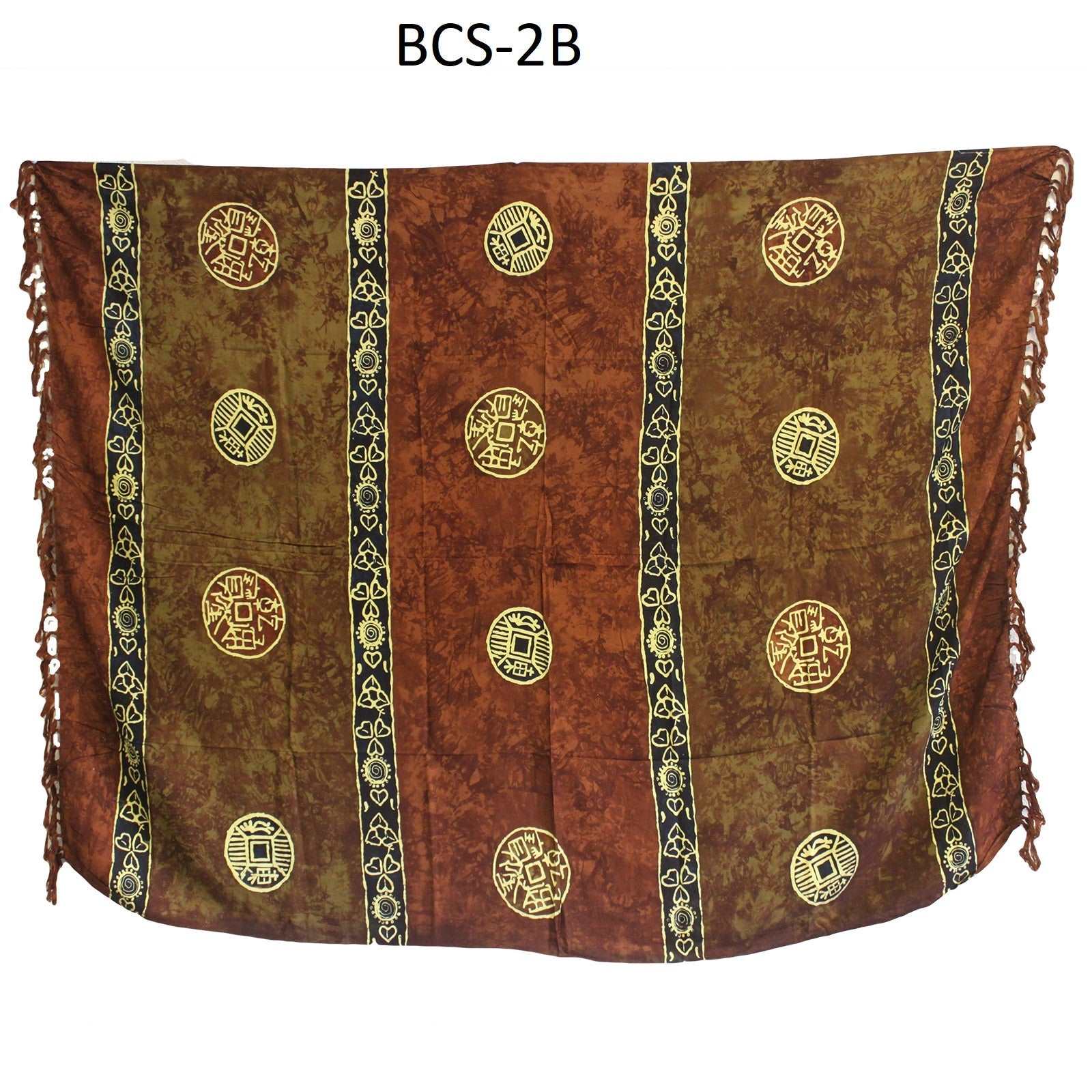 1x Bali Celtic Sarongs - Lucky Coins (4 Assorted Colours) - best price from Maltashopper.com BCS-02DS
