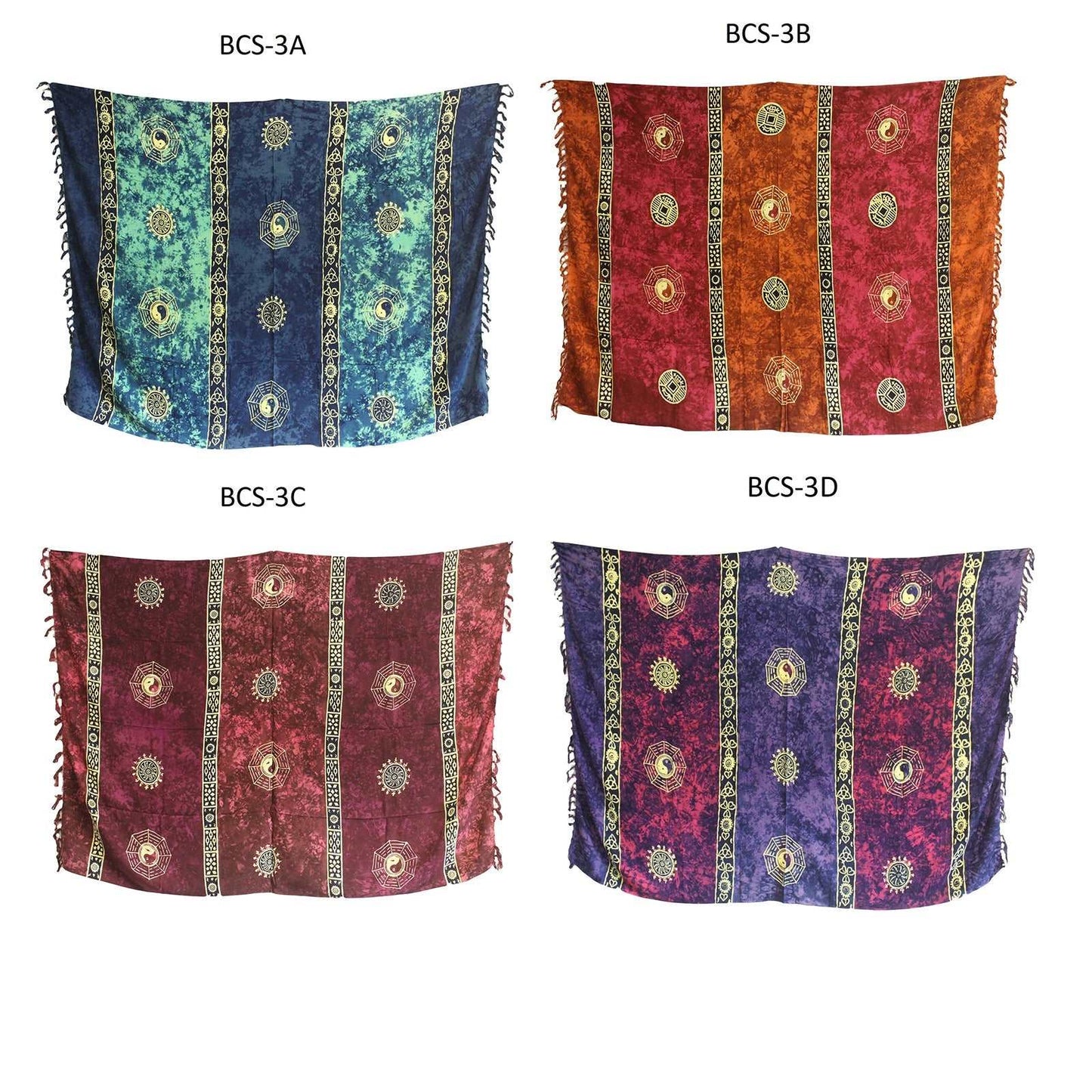 1x Bali Celtic Sarongs - Yin & Yang (4 Assorted Colours) - best price from Maltashopper.com BCS-03DS